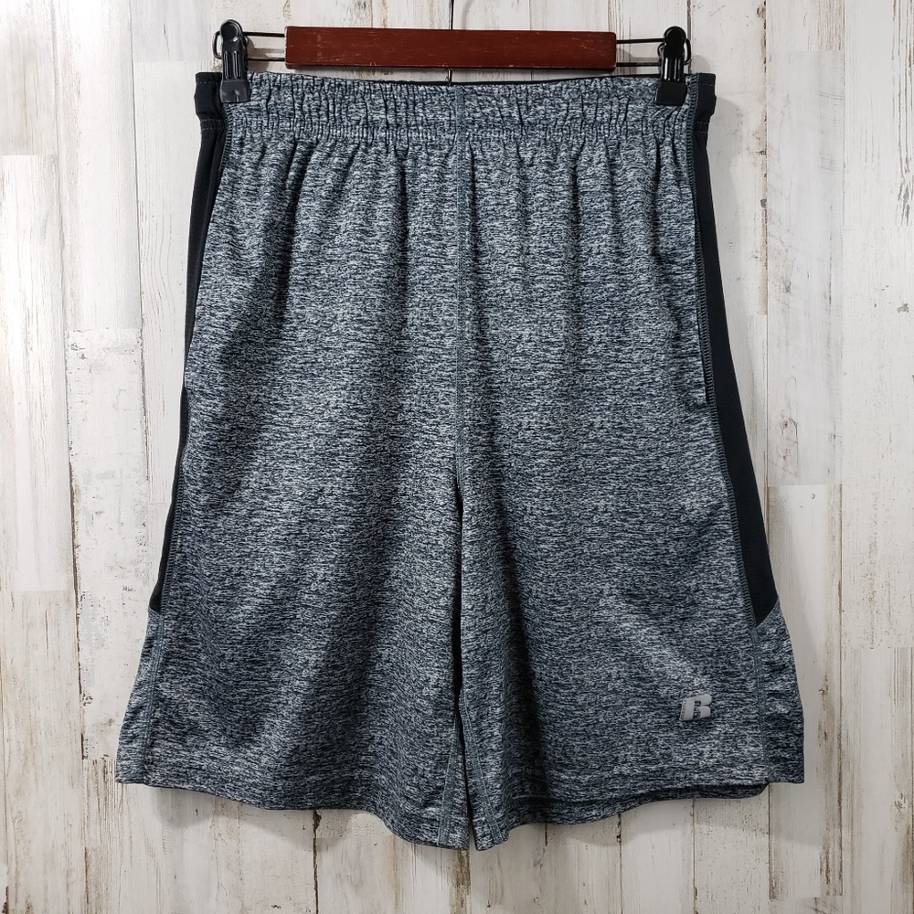 Russell Youth Athletic Shorts Gray Elastic Drwstrg - Picture 6 of 8